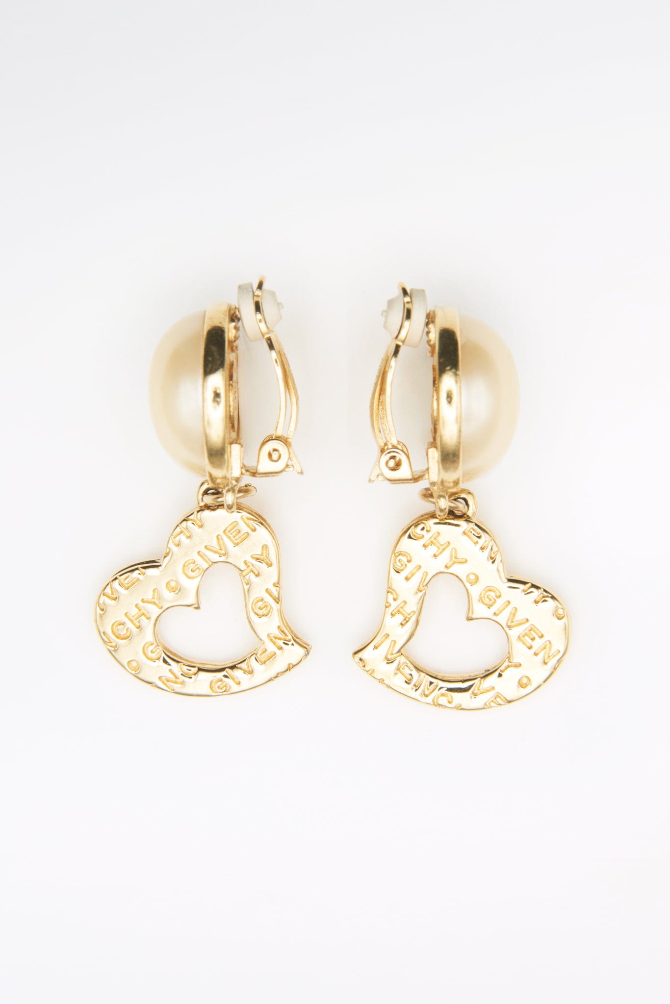 1980's Givenchy Gold Tone Heart Earrings – villa amour vintage